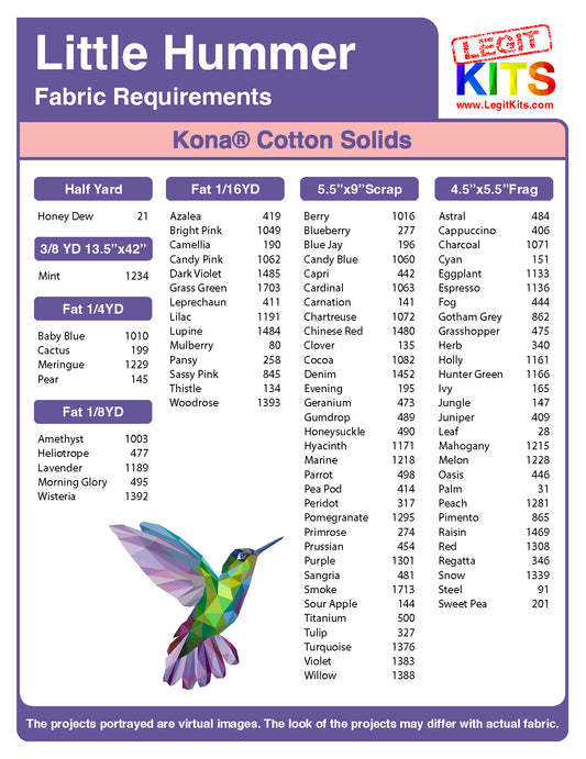 Little Hummer Fabric Pack