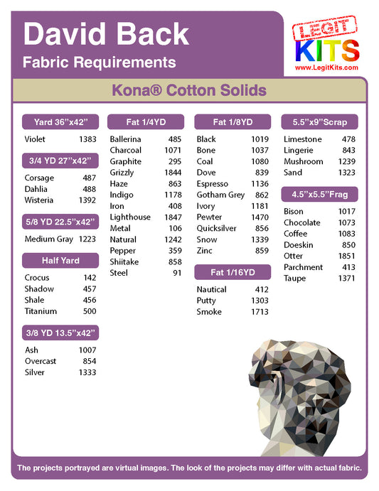 David Back Fabric Pack