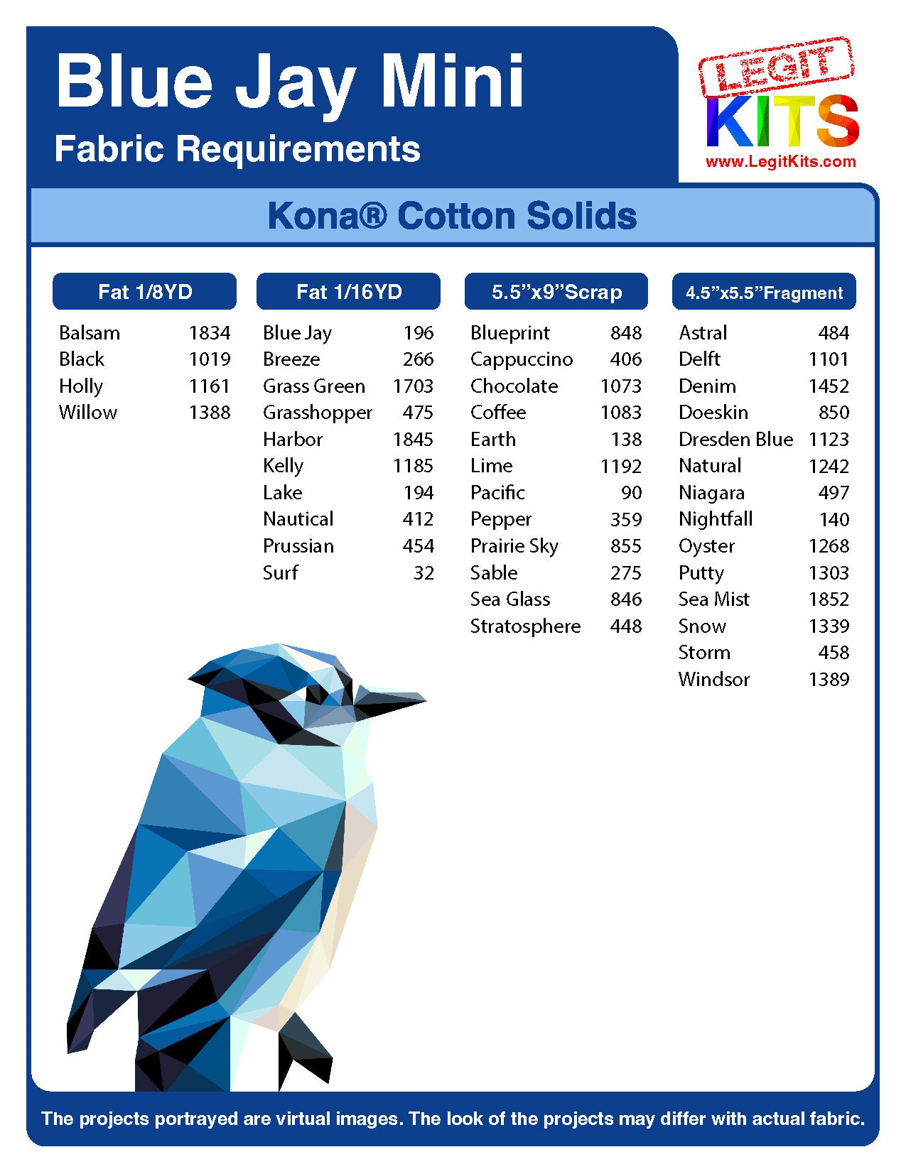 Blue Jay Mini Fabric Pack
