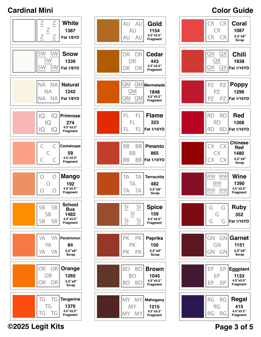 Cardinal Mini Quilt Kit