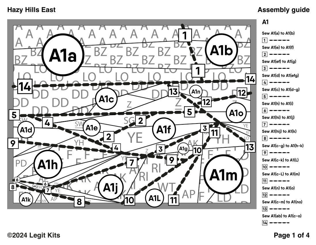 Hazy Hills East Quilt Kit