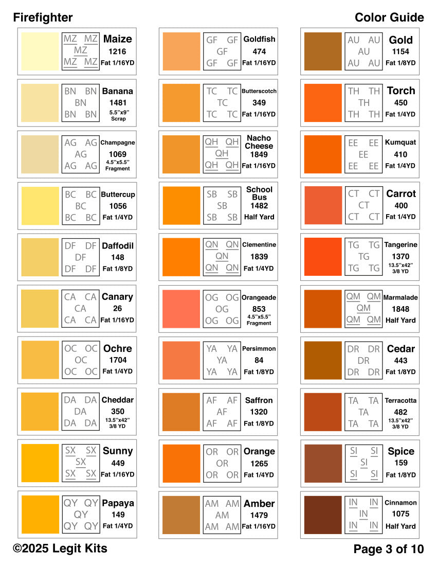 Firefigher Quilt Kit