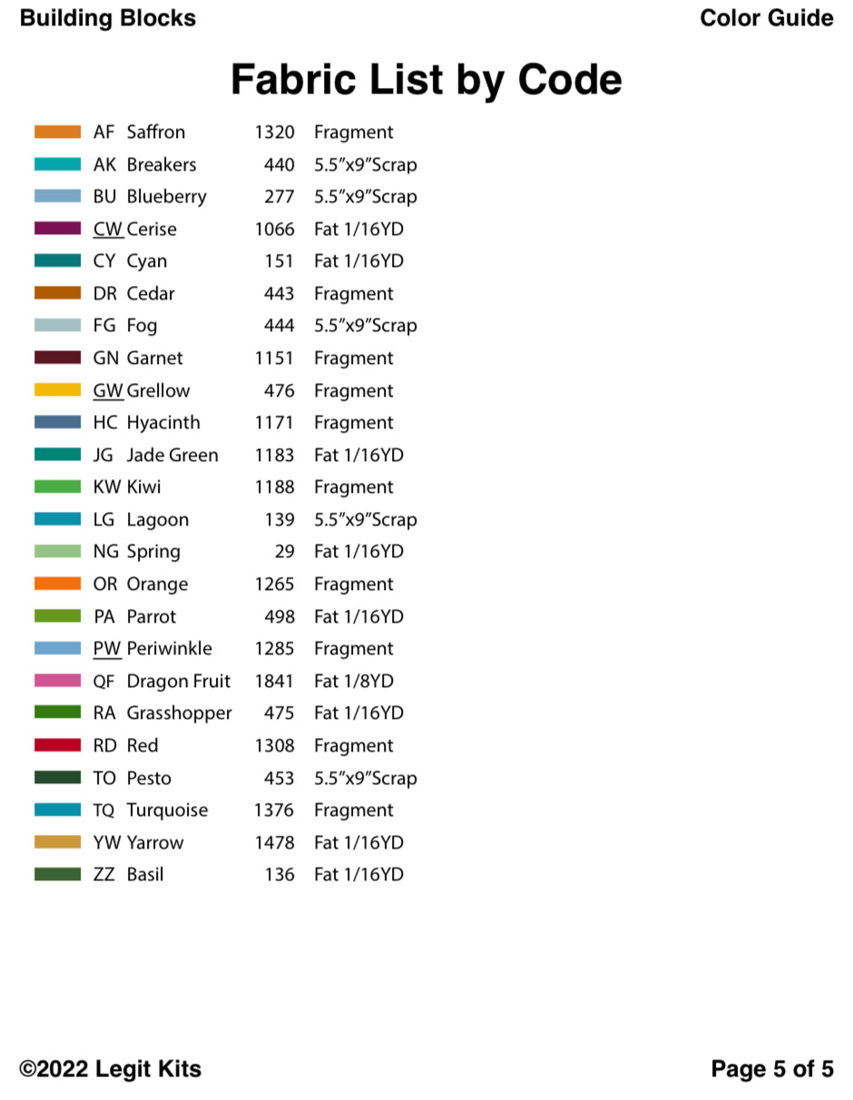 Building Blocks Quilt Kit