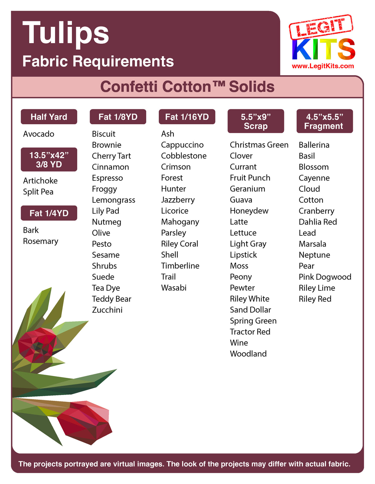 Legit Pattern Tulips Pattern – Legit Kits