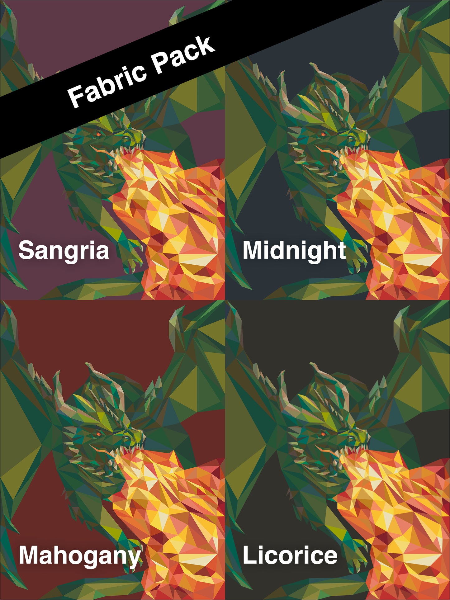 Wasabi the Dragon Fabric Pack