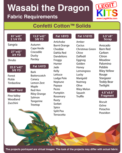 Wasabi the Dragon Pattern