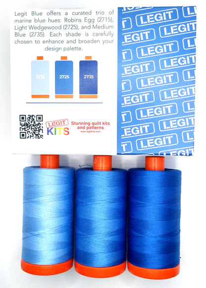 Aurifil Thread Collection - Blue – Legit Kits