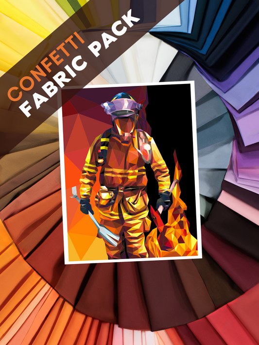 Firefighter CONFETTI Fabric Pack