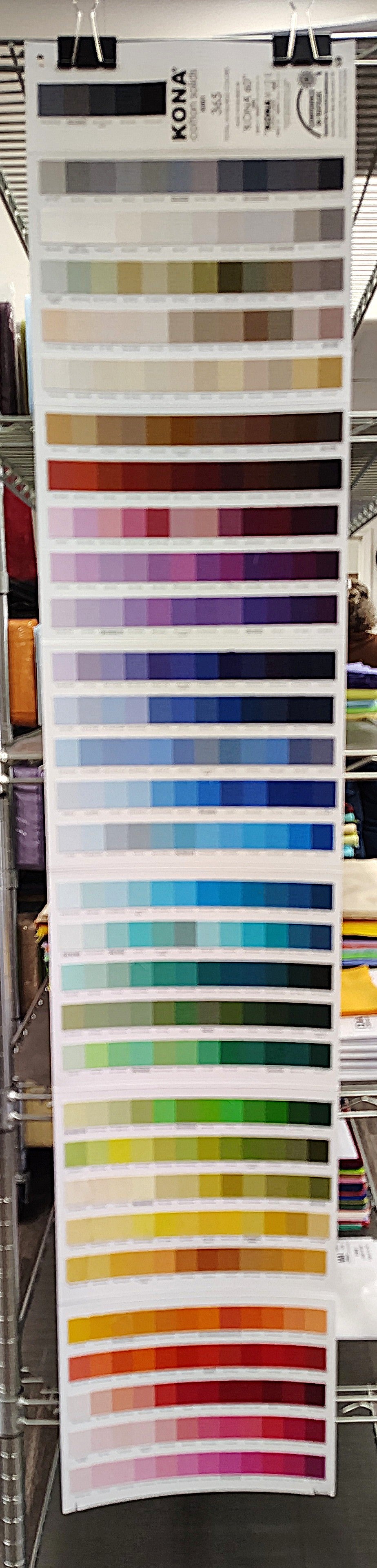 Kona Cotton Solids Color Card