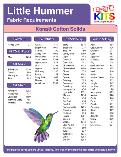 Little Hummer Fabric Pack