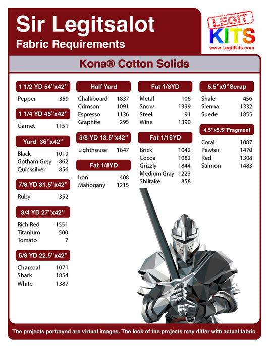 Sir Legitsalot Fabric Pack