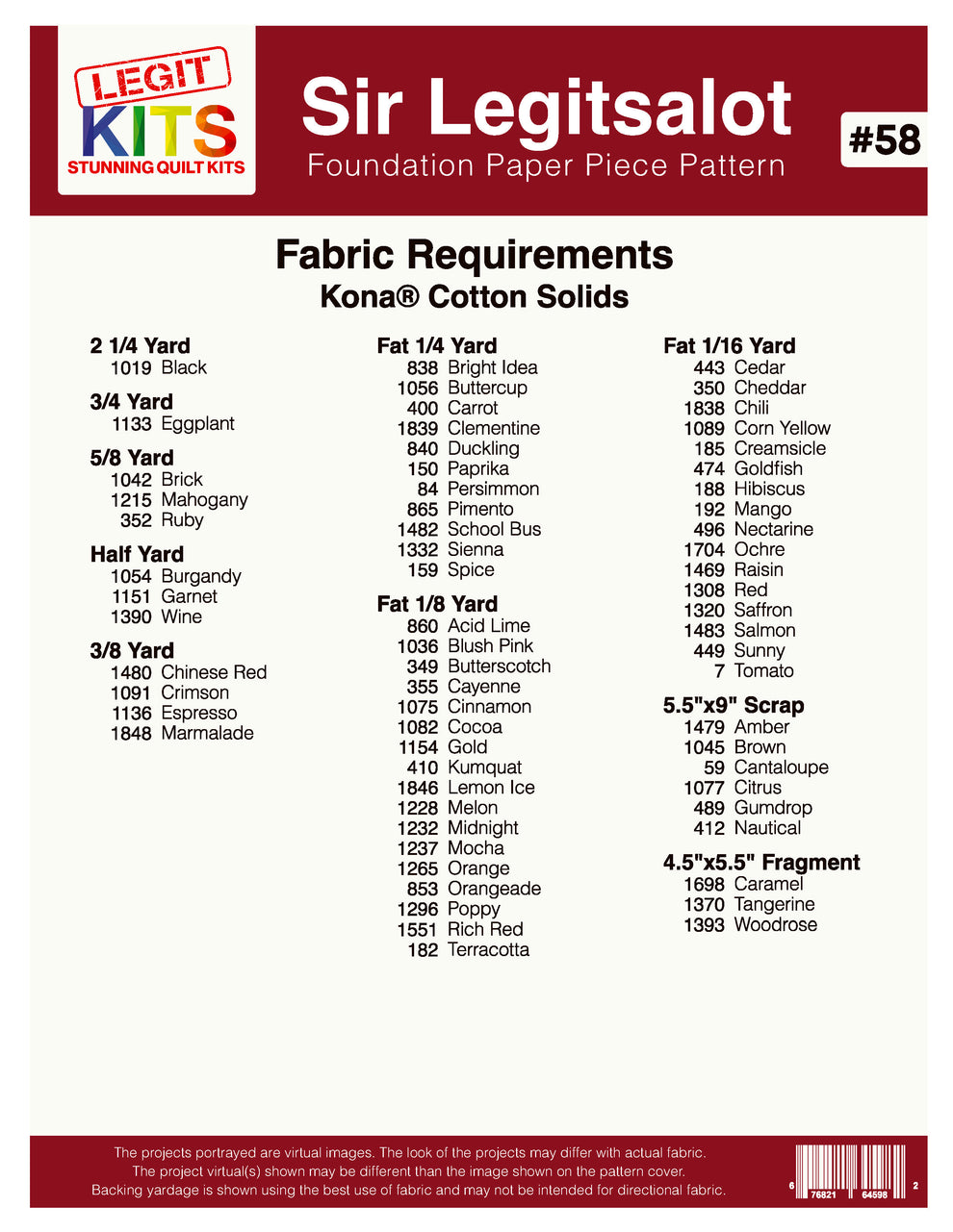 Legit Pattern Sir Legitsalot Pattern – Legit Kits