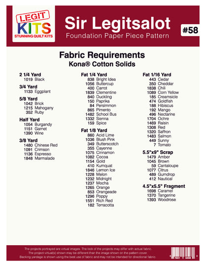 Sir Legitsalot Pattern