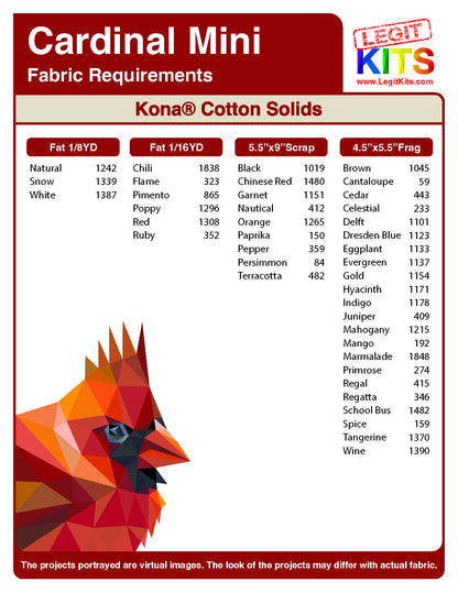 Cardinal Mini Quilt Kit
