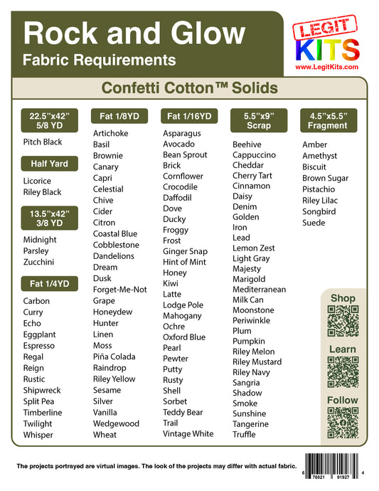 Rock & Glow Fabric Pack