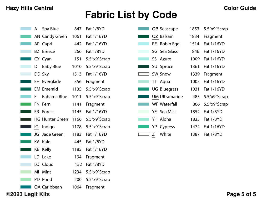 Hazy Hills Central Pattern Preorder