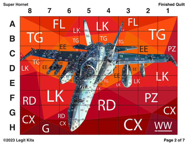 F-18 Hornet Pattern Only