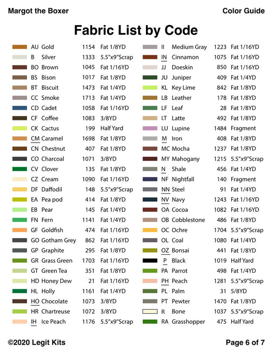 Margot the Boxer Pattern