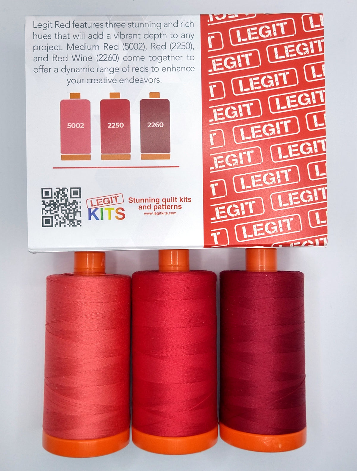 Legit Thread Kit Aurifil Thread Collection - Red – Legit Kits