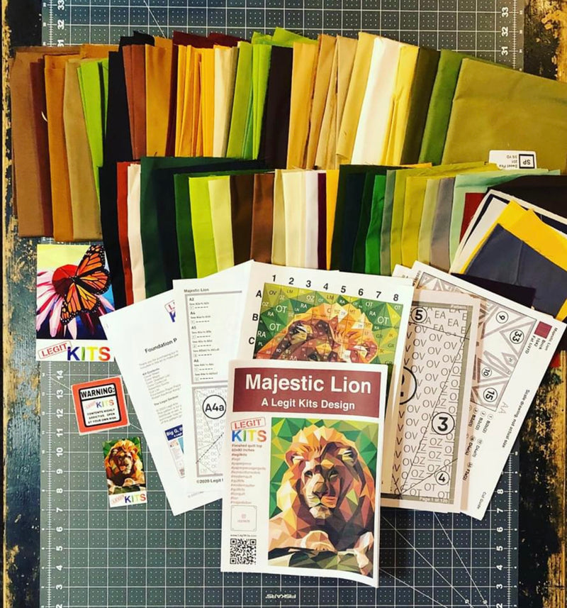 Legit Lion Full Quilt Top Kit