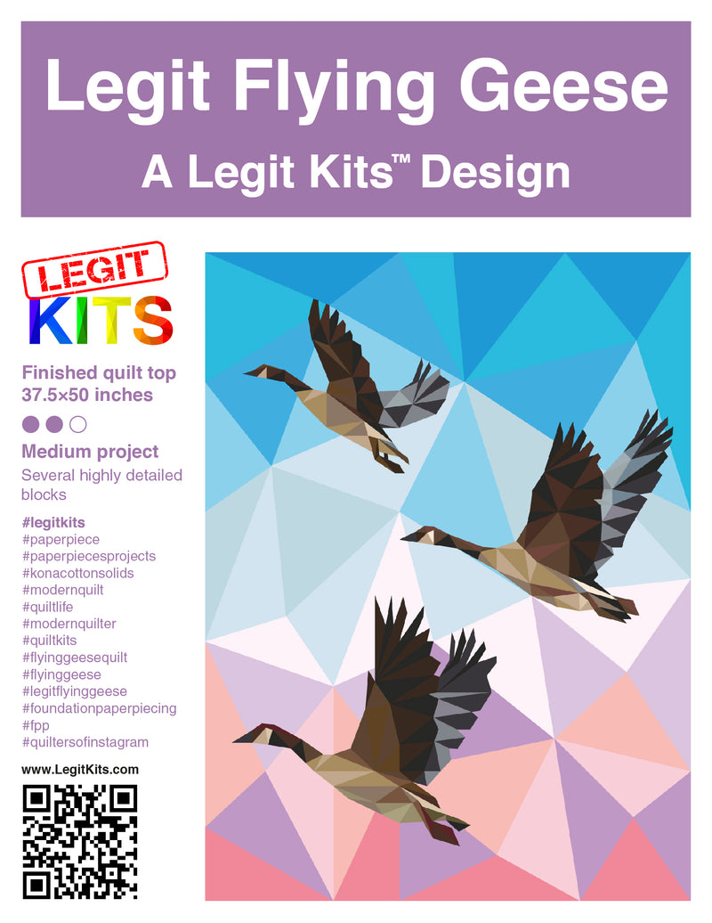 Legit Flying Geese Printed Pattern Only
