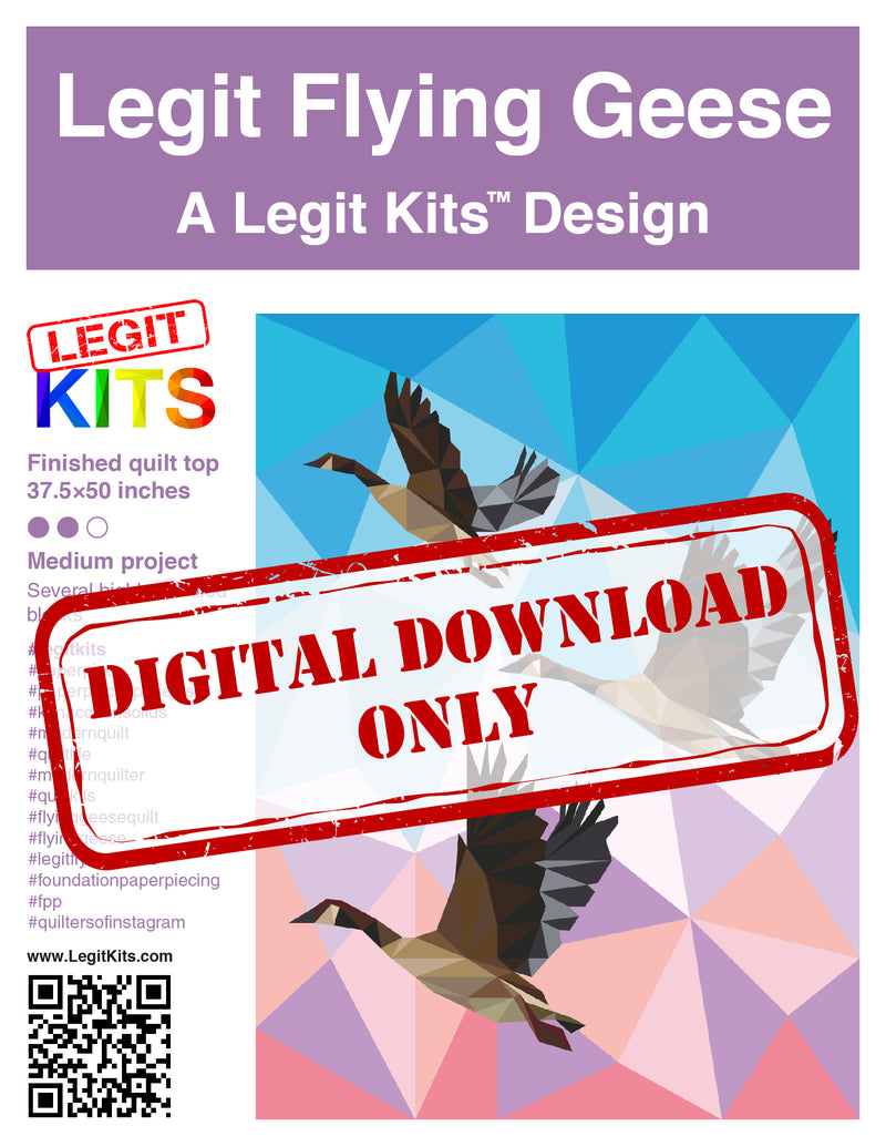 Legit Flying Geese Digital Download