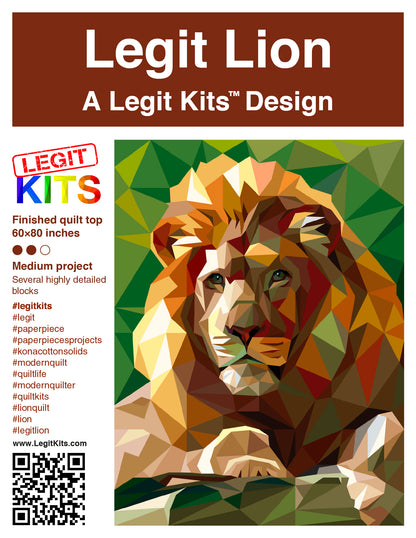 Legit Lion Full Quilt Kit