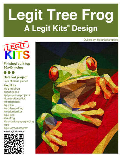 Legit Tree Frog Quilt Kit