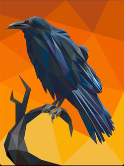 Edgar the Raven Fabric Panel