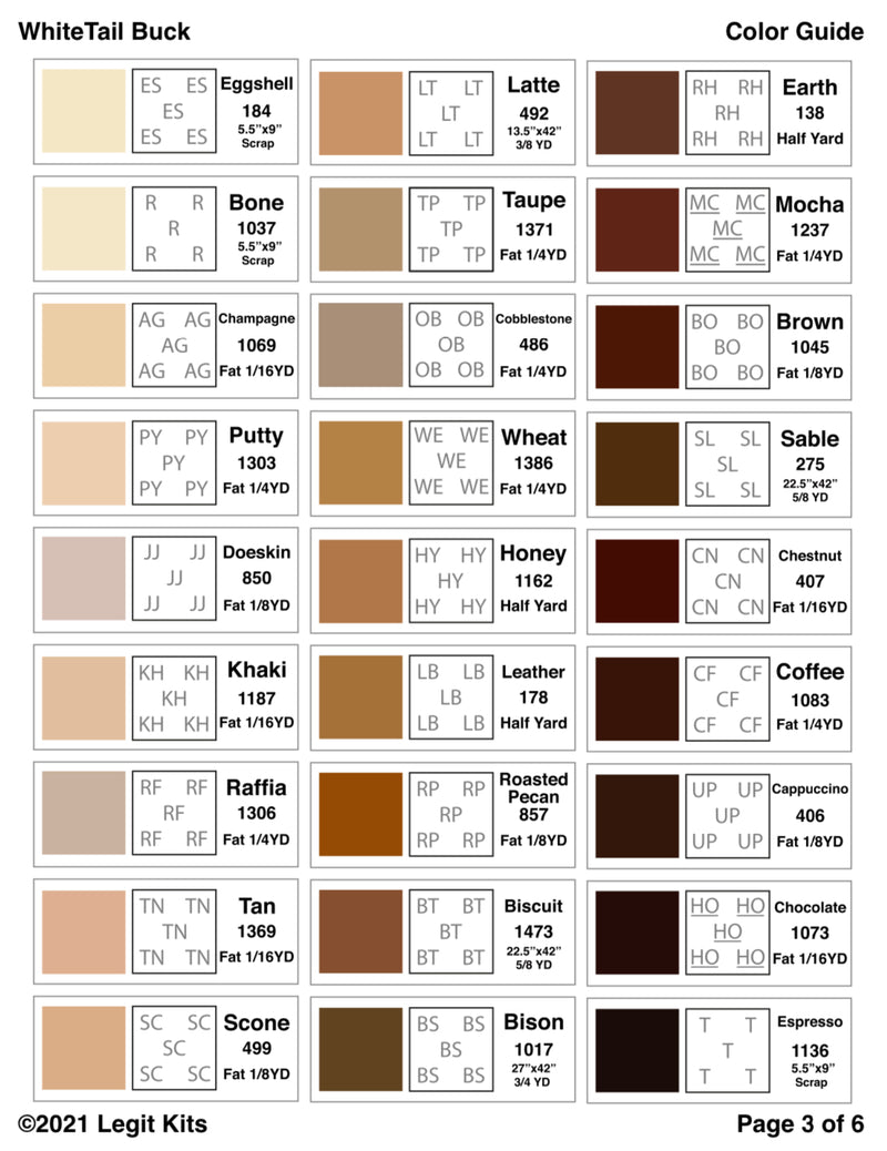 WhiteTail Buck Quilt Top Kit
