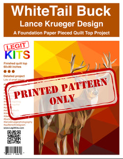 White Tail Buck Printed Pattern Only