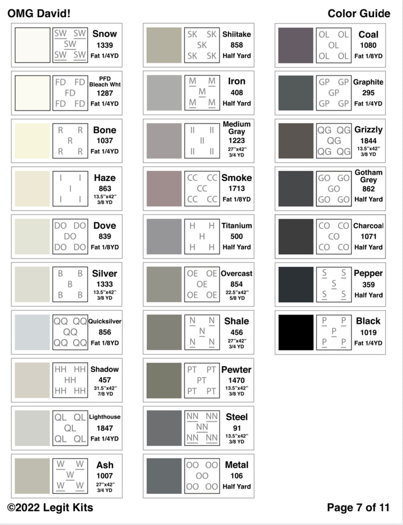 OMG David 360 Degree Full Quilt Top Kit