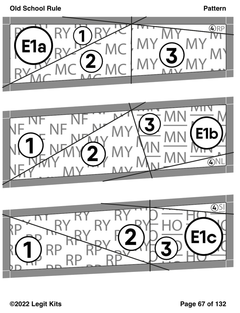 Old School Rule Printed Pattern Only