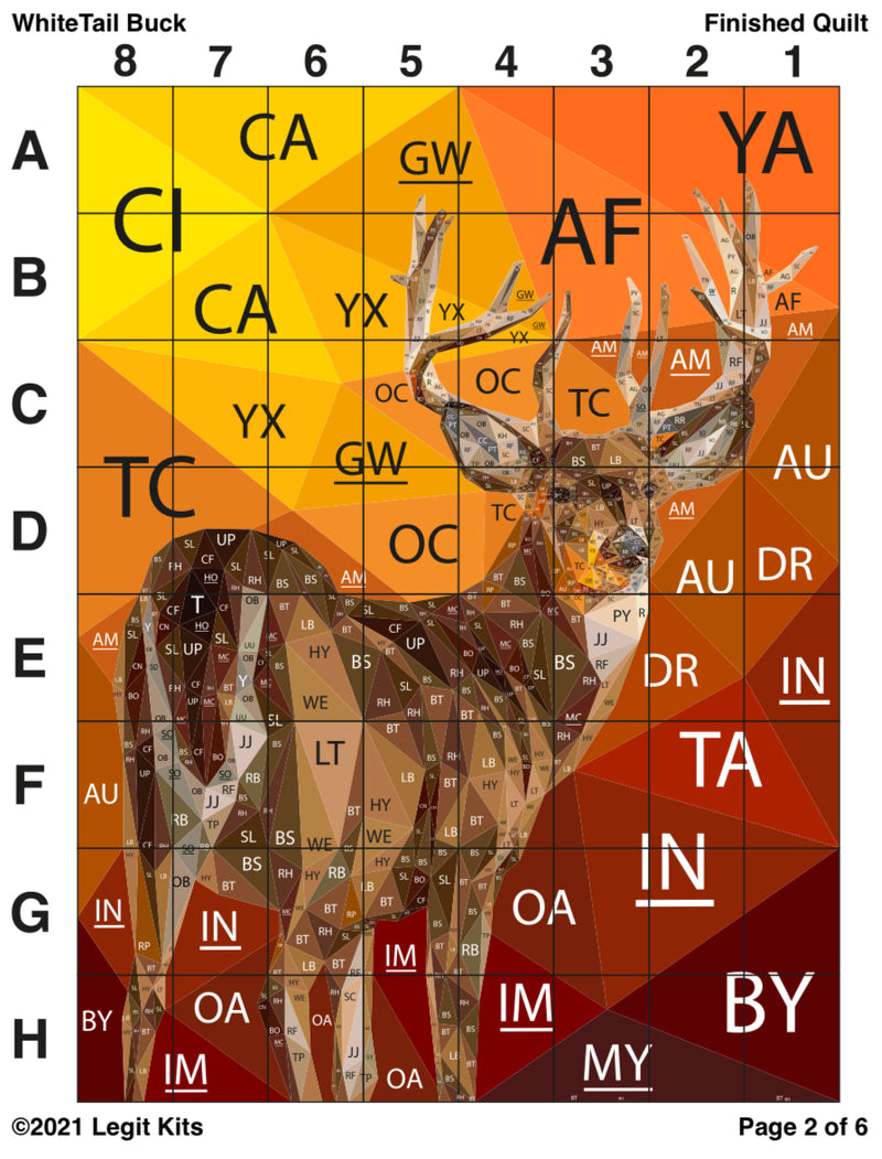 WhiteTail Buck Quilt Top Kit