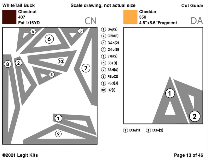 WhiteTail Buck Quilt Top Kit