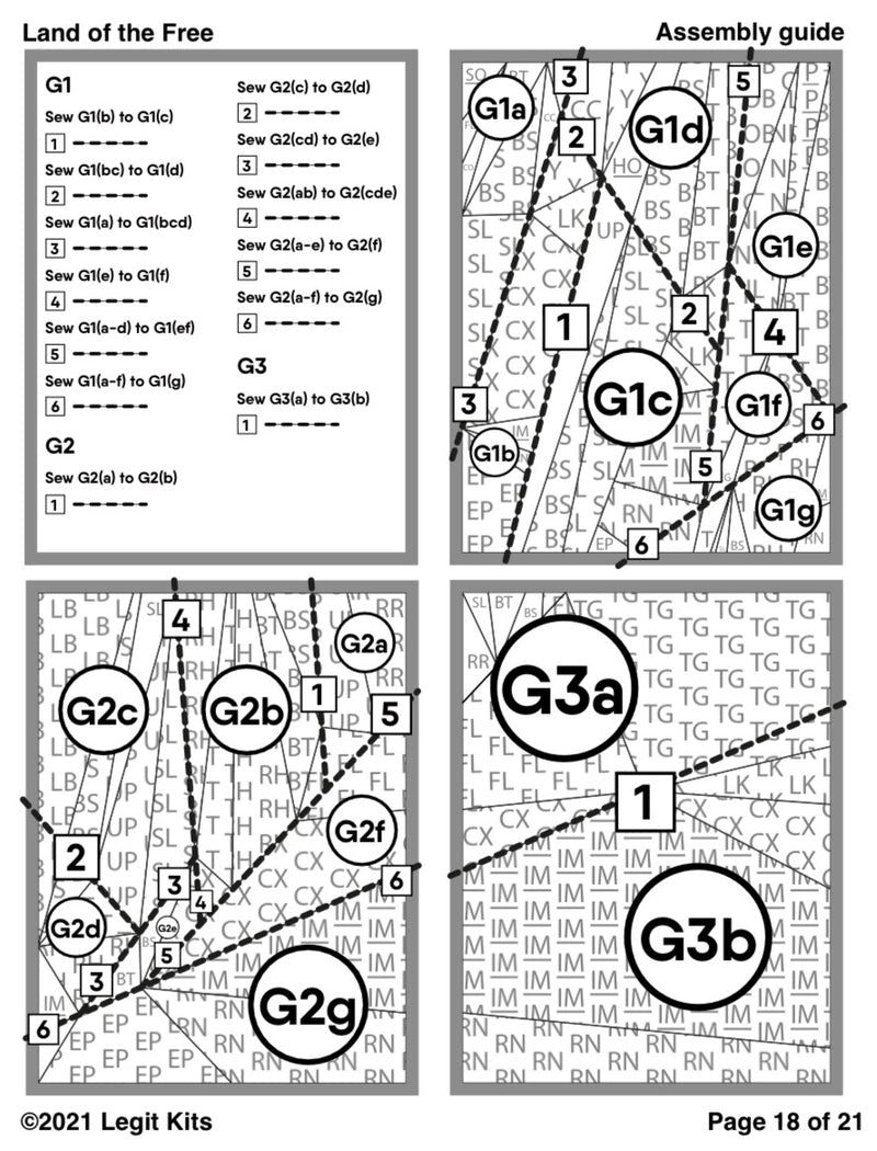Land of the Free Printed Pattern Only